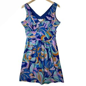 Boho‎ Floral Sleeveless V Neck A Line Womens Dress Size Small Colorful